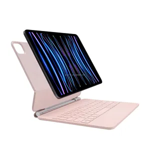 2022 New Pink Portable Smart Floating Wireless Magnetic Magic Keyboard Case For iPad Pro 11 And iPad Air 4 5 10.9 Inch