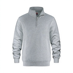 เสื้อสเวตเชิ้ตซิป 1/4 แบบยูนิเซ็กซ์ สำหรับฤดูหนาว ผ้าฝ้ายพรีเมียม 100% เฟรนช์เทอร์รี่ พิมพ์ลายดิจิทัล ทรงพูลโอเวอร์ ซิป คอเสื้อและชายเสื้อแบบริบ - Product Image 3