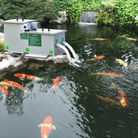 Qlozone ménage jardin Koi étang système de filtre équipement de Filtration d'eau Ras étang à poissons pompe à eau et filtre