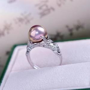 WENCHI 11613 Accessoire DIY, Bague en Argent S925 Tendance et à la Mode avec Perles Rondes de 10-13mm, Support Vide pour Bijoux en Perles, Chine - Product Image 3