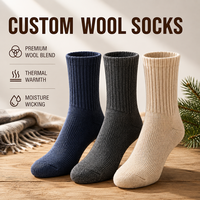 Chaussettes en laine mérinos avec logo personnalisé, design gratuit, étiquette blanche, chaussettes de luxe respirantes en laine mérinos pour hommes et femmes, sport