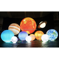 Ballons gonflables géants de 5 m de diamètre, planètes lumineuses, globe terrestre LED gonflable pour événements et expositions
