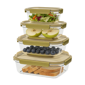 Bol de conservation alimentaire en verre borosilicate de haute qualité pour salade de fruits, boîte à lunch, compatible micro-ondes, sans BPA, récipient résistant au micro-ondes avec couvercle et poignée en PP - Product Image 3