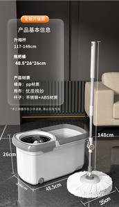 Nouvelle vadrouille à fonction humide et sèche Turbo Easy Wring avec seau d'essorage automatique pour le <span class=keywords><strong>nettoyage</strong></span> et la désinfection des sols durs - Product Image 2