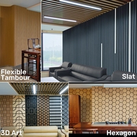 Décor hexagonal en chêne naturel Panneaux muraux insonorisés Panneaux muraux acoustiques intérieurs