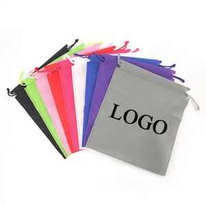Ulikeke Customized Recyclable Fabric <b>Mini</b> Small Laminated PP Non-woven Dust Gift Shoe Bag Non Woven Drawstring Bags With Logo - Product Image 2