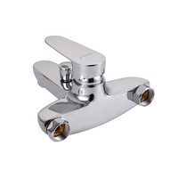 Mitigeur thermostatique mural ITALOMIX pour bain et douche, corps en alliage de zinc poli argenté, poignée unique, robinet de baignoire eau chaude et froide