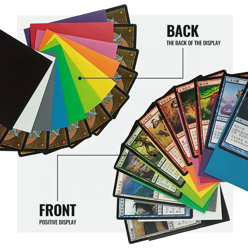 Lengan kartu permainan ajaib Matte warna kualitas tinggi 66x91mm MTG lengan kartu perdagangan plastik