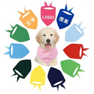 סיטונאי כותנה ריק חיות מחמד בנדנה כלב צעיף משולש כלב בנדנה צבע מותאם אישית לוגו מותאם אישית - Product Image 2