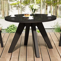 Juego de Sofás de Exterior de Diseño Nórdico en Aluminio, con Mesa de Centro Redonda, para Jardín y Patio de Villa