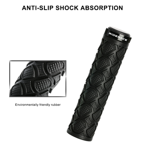 Poignées de vélo de montagne RIDERACE <span class=keywords><strong>ergonomiques</strong></span> pour guidon de vélo de montagne, revêtement en caoutchouc souple, antichoc, antidérapant, verrouillage sur guidon de vélo - Product Image 3