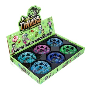 Tout nouveau cendrier en cristal de conception effrayante d'halloween coupé à fond plat logo personnalisé cendrier d'hôtel adapté à l'usage de fumer - Product Image 1