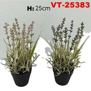 ¡Novedad de 2025! Planta de lavanda seca de plástico de 25CM en maceta de plástico, hecha a mano para el Día de la madre y el Año Nuevo chino - Product Image 1