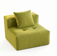 Canapé convertible carré en mousse à mémoire de forme hautement résiliente, fauteuil paresseux extensible pour appartement et villa, personnalisable OEM