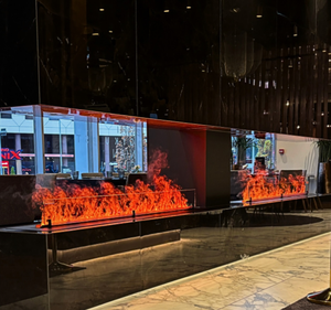 <span class=keywords><strong>Cheminée</strong></span> à vapeur d'eau électrique d'intérieur personnalisée, version <span class=keywords><strong>Cassette</strong></span> 500 Log Set, effet flamme <span class=keywords><strong>bois</strong></span> brûlé - Product Image 5