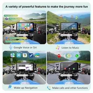 Autommi 6.25 pouces Portable Moto écran Android 14 système <span class=keywords><strong>GPS</strong></span> Bluetooth Navigation IPX8 étanche Smart Moto caméra Carplay - Product Image 3