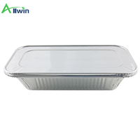 Robuste 1/3 Größe Einweg-Rechteck-Aluminiumbehälter Große Folienpfannen Dampftisch-Folienpfanne Aluminiumdeckel Lebensmittelecht