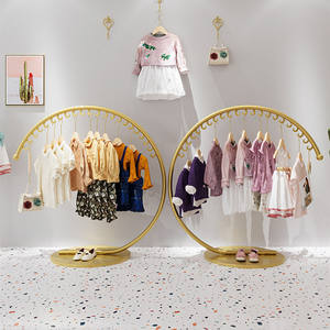 Creative שלושה רבעון עגול בגדי מדפי בגדי חנות מתכת בגד מדפי תצוגה - Product Image 2