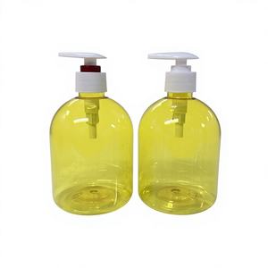 Bouteille en plastique PET de 500 ml avec pompe à lotion, taille de col 28/410, pour savon liquide, impression sérigraphique - Product Image 1