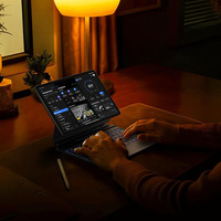 Clavier magnétique USB mécanique Laudtec pour tablette Tab S avec rétroéclairage RVB, pavé tactile multifonction, design personnalisable