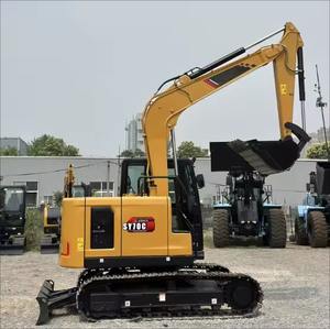 Betrouwbare Gebruikte Sy70c 7 Ton Minigraafmachine Minigraafmachine Met Sterke After-Sales Service Netwerk Reserveonderdelen Ondersteuning Beschikbaar - Product Image 1