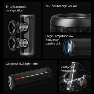 ลำโพงบลูทูธพร้อมระบบเสียง HD แบบพกพาไร้สายกันน้ำเวลาเล่นนาน20ชม. BT5จับคู่ TWS สำหรับบ้าน/ปาร์ตี้/กลางแจ้ง/ชายหาด - Product Image 4