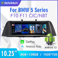 NaviHua Nouvelle Arrivée Pour BMW Série 5 F10 NBT CIC Android Autoradio Écran Automobile GPS Navigation Carplay Unité Principale Moniteur