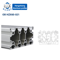 Profilé en aluminium à rainure en T norme européenne 60120, 6063-T5 60x120 pour assemblage de châssis de machine, structure de construction, découpe sur mesure