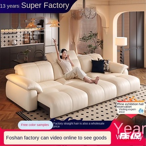 Divano Componibile Elettrico in Vera Pelle di Alta Qualità, Design Moderno, Regolabile e Retrattile per Soggiorno - Product Image 3