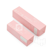 Petite boîte pliante en papier blanc pour cartes Boîte de papier d'emballage de brillant à lèvres transparent de fabricant personnalisé OEM/ODM