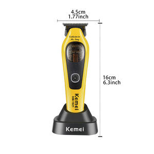 เครื่องตัดผมไฟฟ้า Kemei KM-1921 แบบชาร์จไฟได้ ใช้พลังงานจาก USB ความเร็วสูง 7000-9000 รอบต่อนาที สำหรับร้านเสริมสวย - Product Image 5