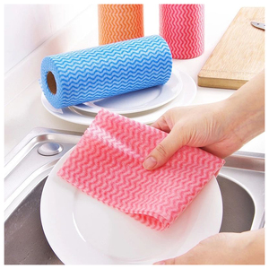 Rouleau d'essuie-tout en tissu non tissé jetable Rouleau d'essuie-tout jetable pour la cuisine - Product Image 1
