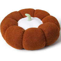 Coussin de sol en forme de citrouille de 24 pouces rembourré de coton PP, grand coussin rond en peluche pour salon, décoration intérieure