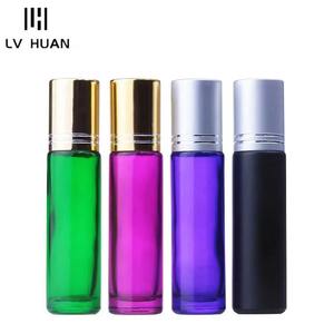 <span class=keywords><strong>Promo</strong></span> Vente Directe : Flacon Roll-on en Verre Épais Vide 10ml, Couleurs Violet, Vert, Rose Rouge, Noir, pour Huiles Essentielles - Lot de 100 - Product Image 2