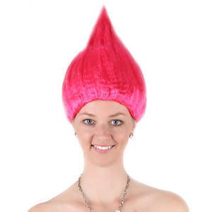 Pelucas Sintéticas Alternativas Rojas y Esponjosas, Pelucas de Cabeza Completa con Estilo de Llama, Pelucas para Disfraces de Halloween, Festival de <span class=keywords><strong>Trolls</strong></span>, Elfo, Cosplay y Fiestas - Product Image 3