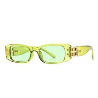 2023 Lunettes de soleil carrées étroites de créateur à la mode-Personnalisables Petites lunettes de soleil rectangulaires rétro pour femmes en gros