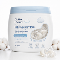 Deterjen Cuci Pakaian Grosir Bersertifikat SASO, Pod Pembersih Mendalam Aroma Cotton Cloud, Aman untuk Bayi, Lembut, Arab Saudi Timur Tengah OEM