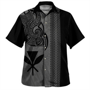 Chemise hawaïenne mode pour hommes avec <span class=keywords><strong>tatouage</strong></span> <span class=keywords><strong>floral</strong></span> et tribal Tissu tricoté sergé respirant et anti-rétrécissement Taille XL - Product Image 5