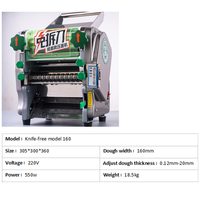 Machine à pâte à nouilles en acier inoxydable HELAXEN |   Moteur automatique de 25 kg/h, capacité de 550 W |   Ménage commercial facile à nettoyer