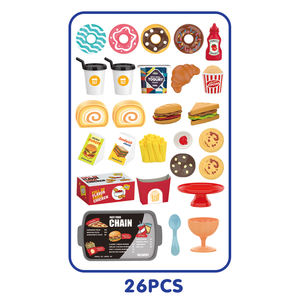 Ensemble de cuisine pour enfants, jeu de simulation, ustensiles de cuisine en plastique, jouets pour <span class=keywords><strong>maison</strong></span> de poupée, <span class=keywords><strong>steak</strong></span>, heure du thé, jouets <span class=keywords><strong>hamburger</strong></span>, kit de jouets - Product Image 2