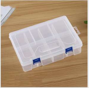 Bonita caja de almacenamiento transparente con tapa de plástico, organizador de 8 compartimentos para accesorios Bento, cuentas de ropa de juguete, cosas pequeñas - Product Image 2