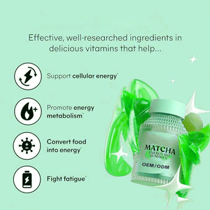 Etiqueta privada Matcha + B12 Gummy - Zero-Crash Clean Energy, Vegano, 10 días OEM - Product Image 2