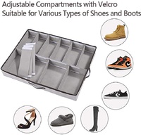 Organisateur de rangement pour chaussures sous le lit, pliable, respirant, écologique, avec fenêtre transparente, capacité de 12 paires, solution de rangement robuste pour armoire
