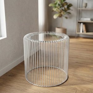 <b>Iron</b> Powder Coated Luxury Antique Coffee <b>Table</b> with Glass Top - Product Image 3