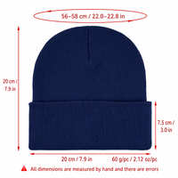 60 couleurs, logo personnalisé, broderie, bonnets en tricot, bonnets d'hiver à revers, bonnets en tricot épais pour hommes et femmes, fabricant, vente en gros, OEM, ODM