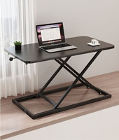 Vente en gros Station verticale de support de bureau bureau d'ordinateur à levage manuel Table pliante mobile de bureau pour ordinateur portable