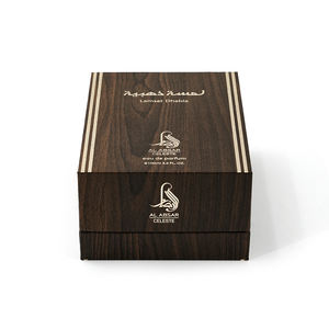 カスタム印刷高級木のようなテクスチャペーパーボックス硬い段ボールギフト包装箱ジュエリーリングウォッチ香水オイル用 - Product Image 3