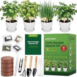 Kit de démarrage de jardin d'herbes aromatiques d'intérieur PLANTMEW - Convient aux débutants - Graines d'herbes culinaires non-OGM - <span class=keywords><strong>Cadeau</strong></span> unique <span class=keywords><strong>pour</strong></span> les femmes - Anniversaire - Product Image 4