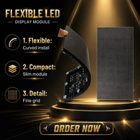 Panneau LED flexible couleur pleine pour intérieur P2 P2.5 P3 P4 P5, module matriciel souple pour écrans circulaires et cylindriques