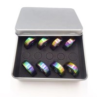 Roulements de skateboard à gorge profonde 608 2RS avec joints en caoutchouc colorés arc-en-ciel 608
